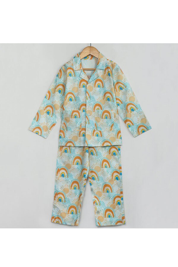 Multicolor rainbow printed nightsuit