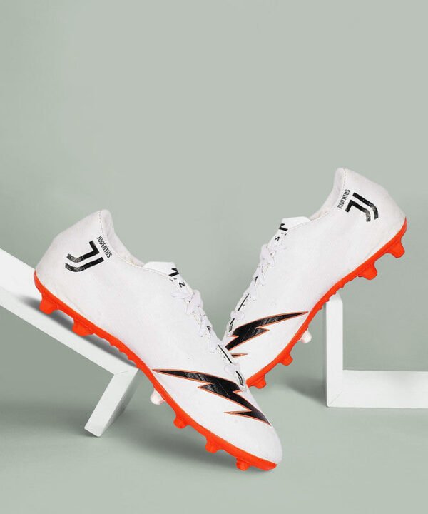 CR7 Juventus CR7 Juventus Ronaldo Studs White Football Shoes For Men (White)